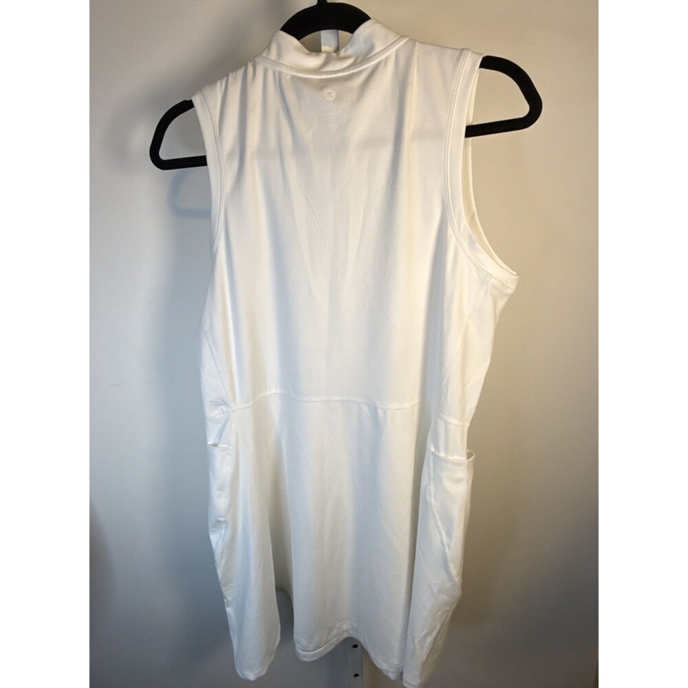 NEW Danskin Sleeveless Golf Dress With Pockets XL White Athleisure W Zip $48 - Picture 7 of 9